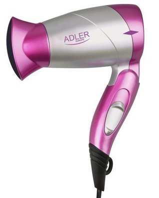 Turystyczna suszarka do włosów ADLER AD223 w kolorze różowym